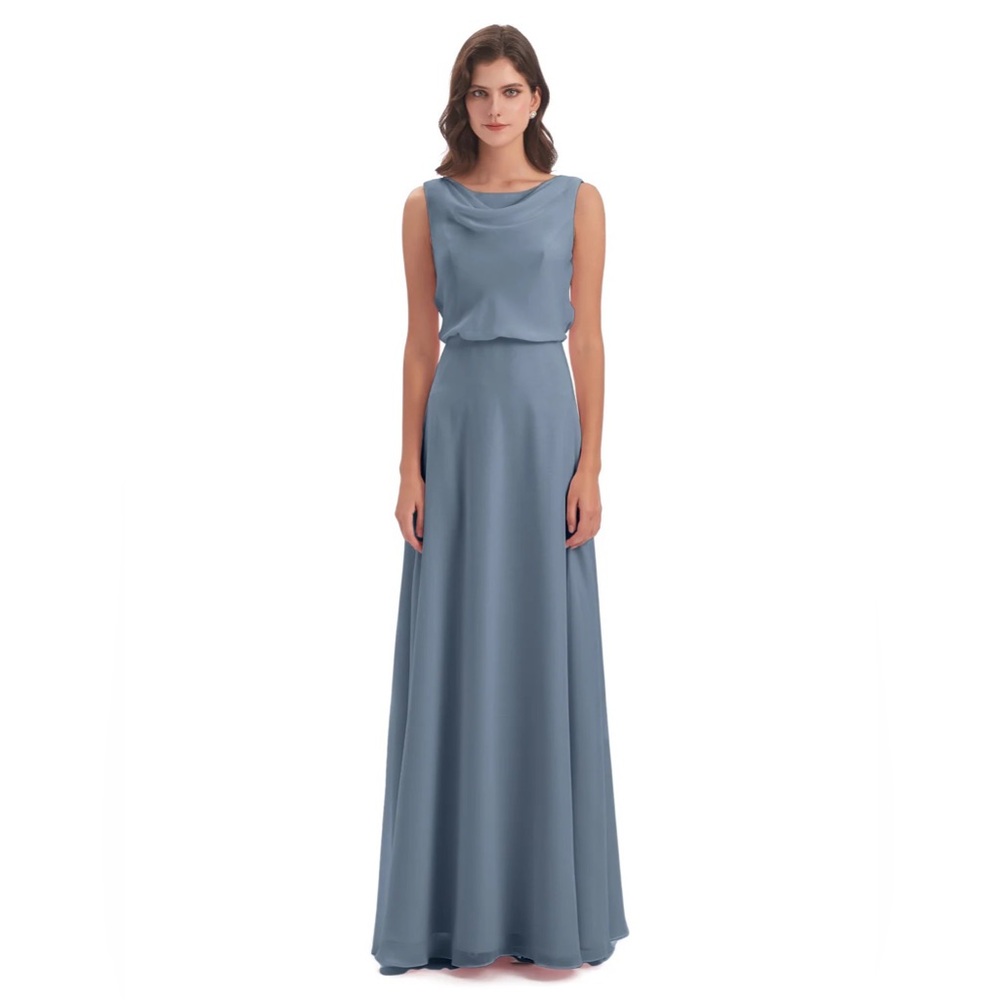 CICINIA Gracie Cowl Floor Length Long Chiffon Bridesmaid Dresses